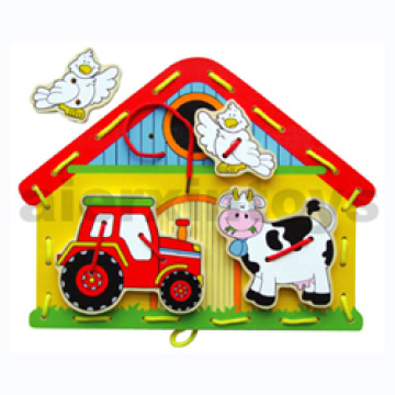 Wooden Lacing Puzzle for Baby (80129)